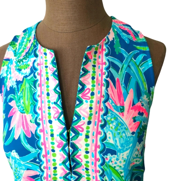 Lilly Pulitzer Kelby Stretch Shift Dress Macaw Blue Sweet Escape NWOT Size 0 - Picture 10 of 16
